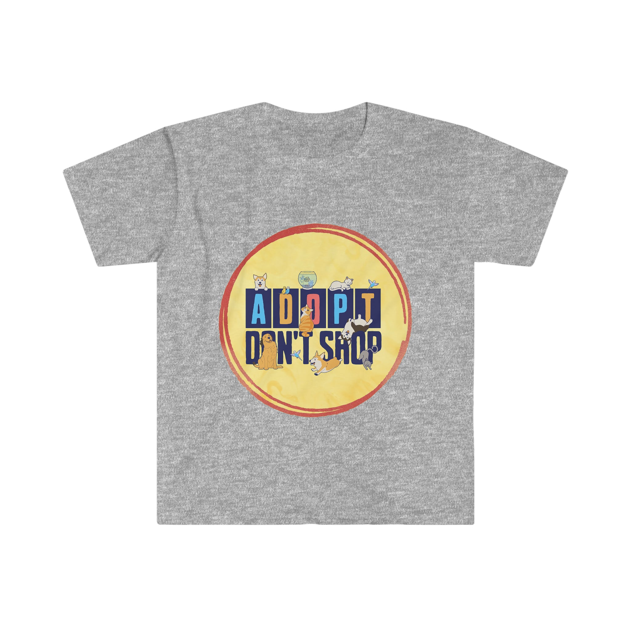 Don't Shop, Adopt Unisex T-Shirt - Unieke kleding voor baasje - WOEF - Hondenhoek.com dé online winkel voor hond en baasje!