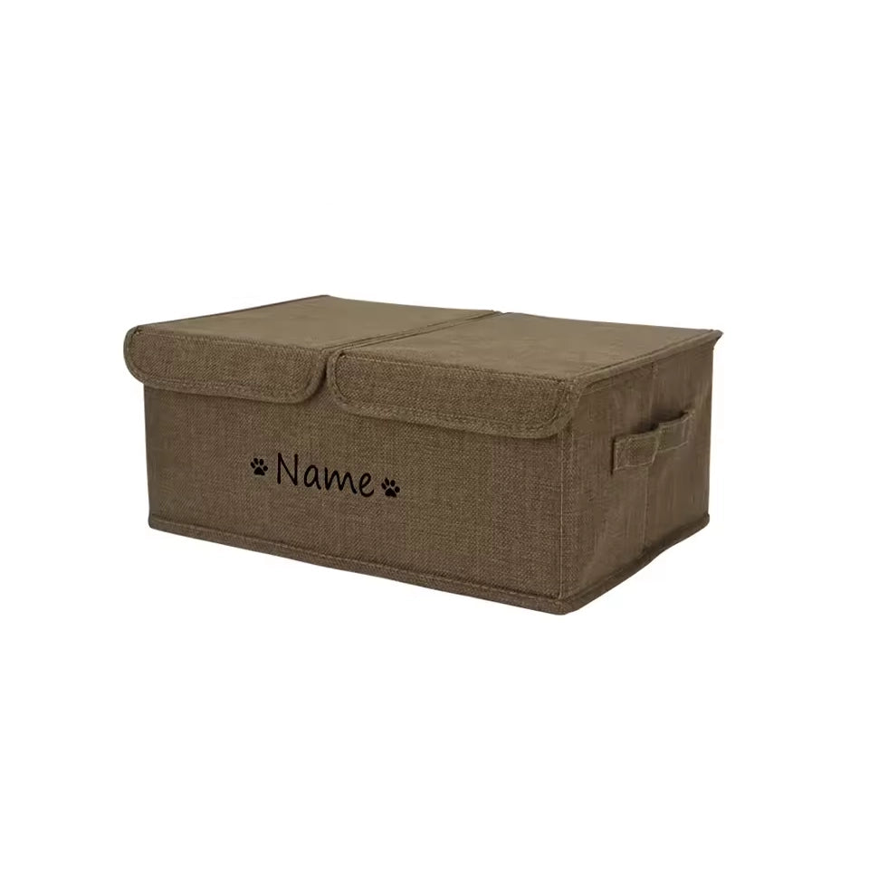 Gepersonaliseerde box voor katten met deksel en naam