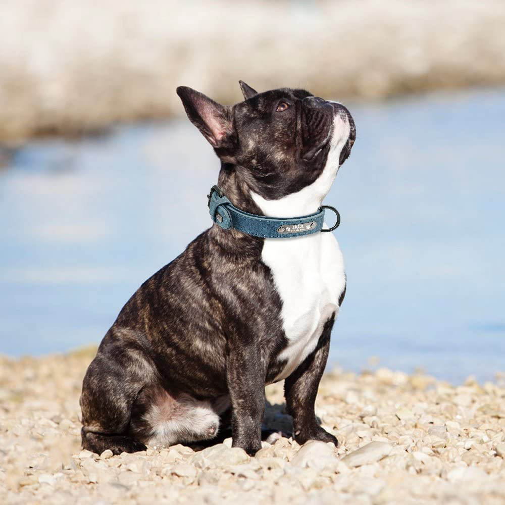 Gepersonaliseerde Lederen Halsband - Honden Halsband - Hondenhoek