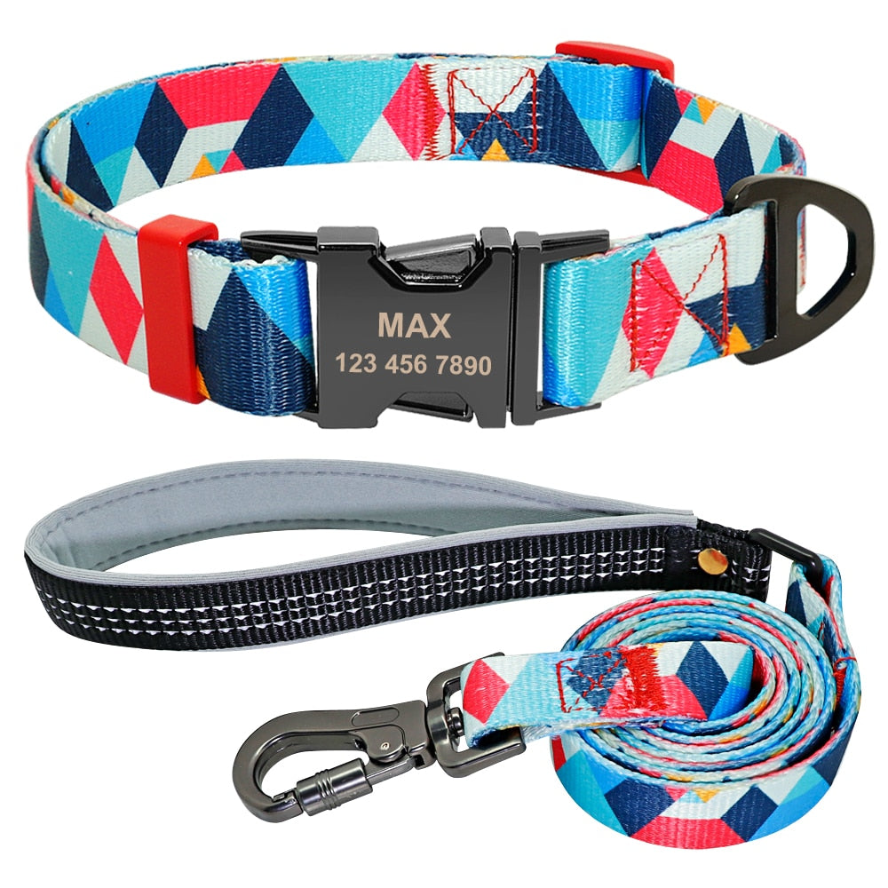 PETZZ™ Kleurrijke Gepersonaliseerde Halsband