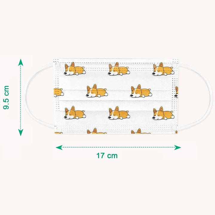 PETZZ Wegwerp Mondmasker met Hondenprint - Mondkapje kopen - WOEF
