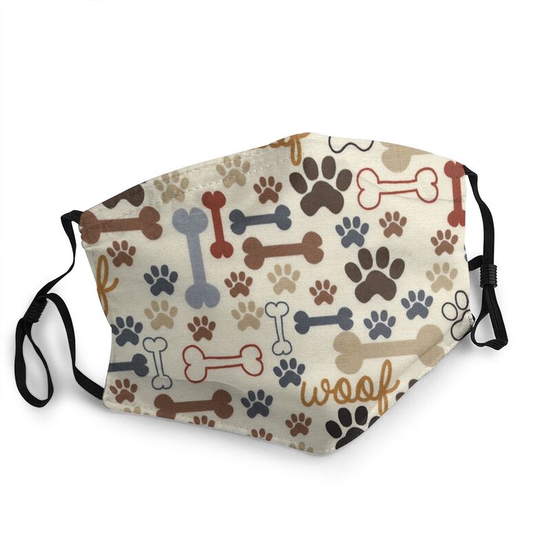 PETZZ™ Mondmasker met Hondenpootjes print