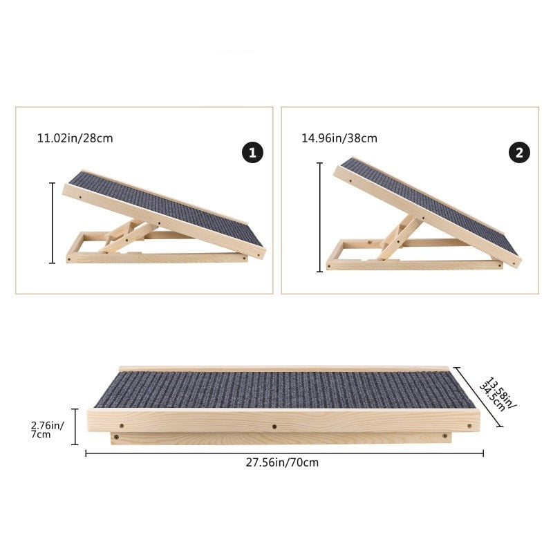 PETZZ Anti Slip Helling - Functioneel Meubelstuk - Medihoek - Woef - Hondenhoek - Medicatie voor Honden Huisdieren