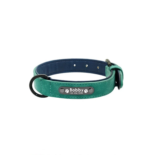 Gepersonaliseerde Lederen Halsband - Honden Halsband - Hondenhoek