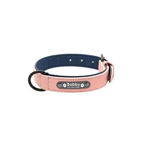 Gepersonaliseerde Lederen Halsband - Honden Halsband - Hondenhoek