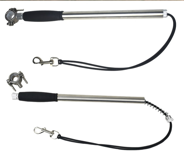 PETZZ Fietsriem Deluxe - Roestvrij Staal - Actief fietsen met de hond