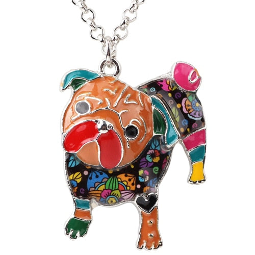 Artsy Bulldog Kleurrijke Ketting - Sieraden voor Baasje - Hondenhoek