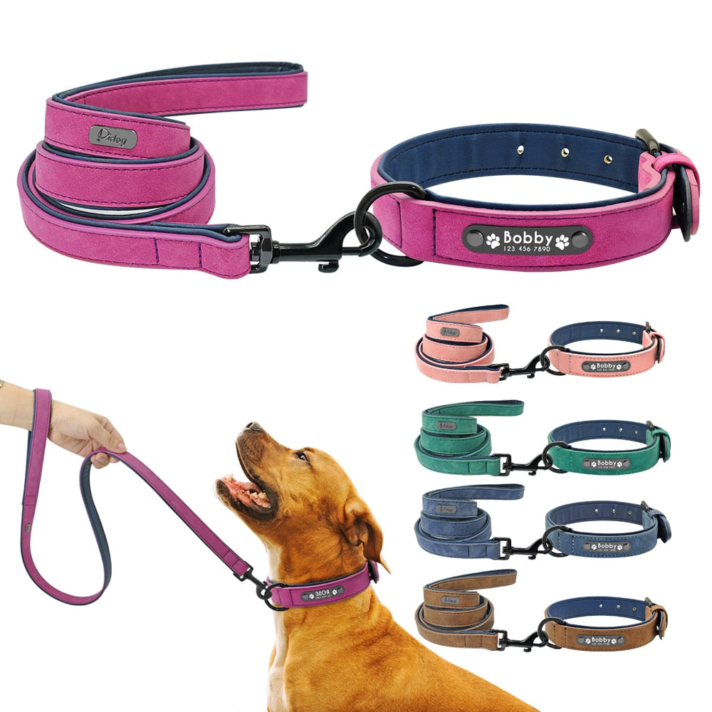 Gepersonaliseerde Lederen Halsband - Honden Halsband - Hondenhoek