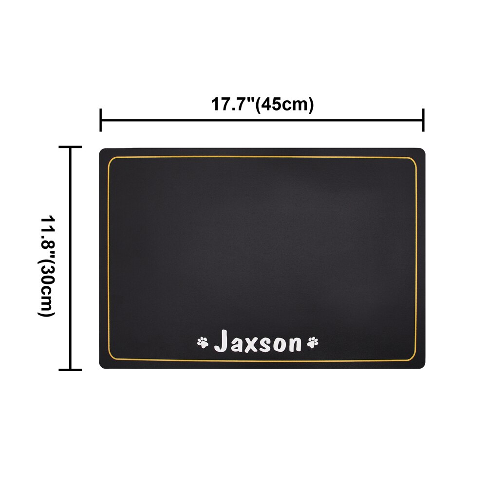 Luxe Gepersonaliseerde Voederbakmat - Mat met naam hond - Hondenhoek