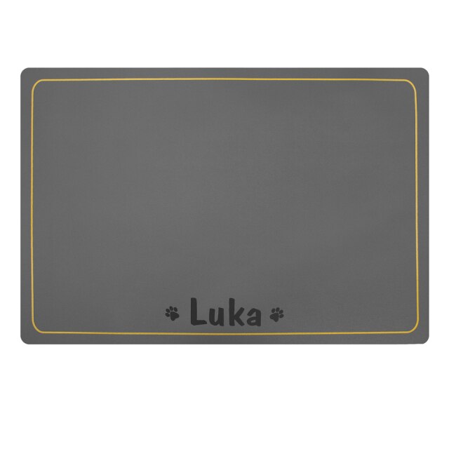 Luxe Gepersonaliseerde Voederbakmat - Mat met naam hond - Hondenhoek