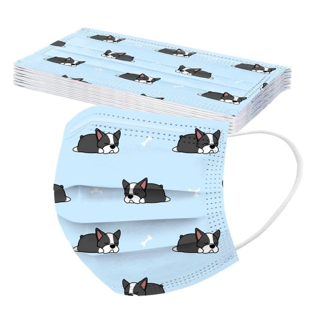 PETZZ Wegwerp Mondmasker met Hondenprint - Mondkapje kopen - WOEF