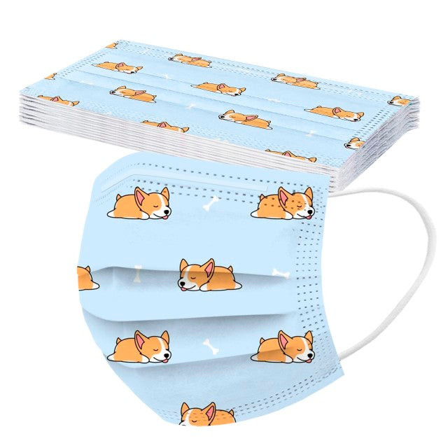 PETZZ Wegwerp Mondmasker met Hondenprint - Mondkapje kopen - WOEF