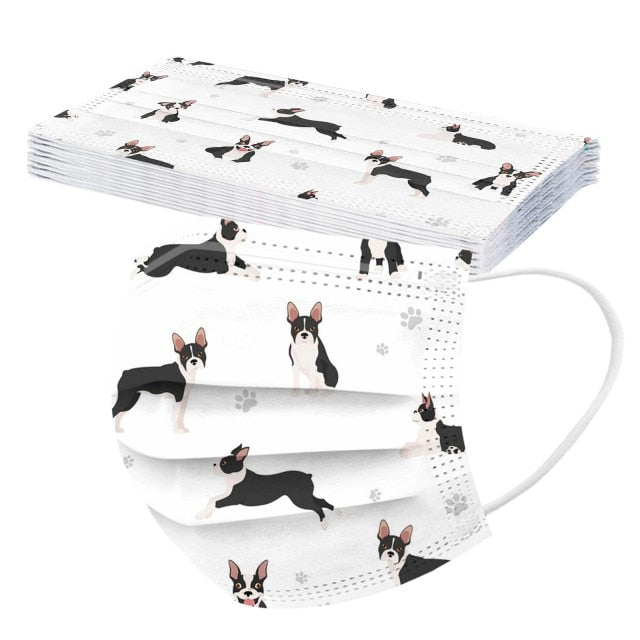 PETZZ Wegwerp Mondmasker met Hondenprint - Mondkapje kopen - WOEF