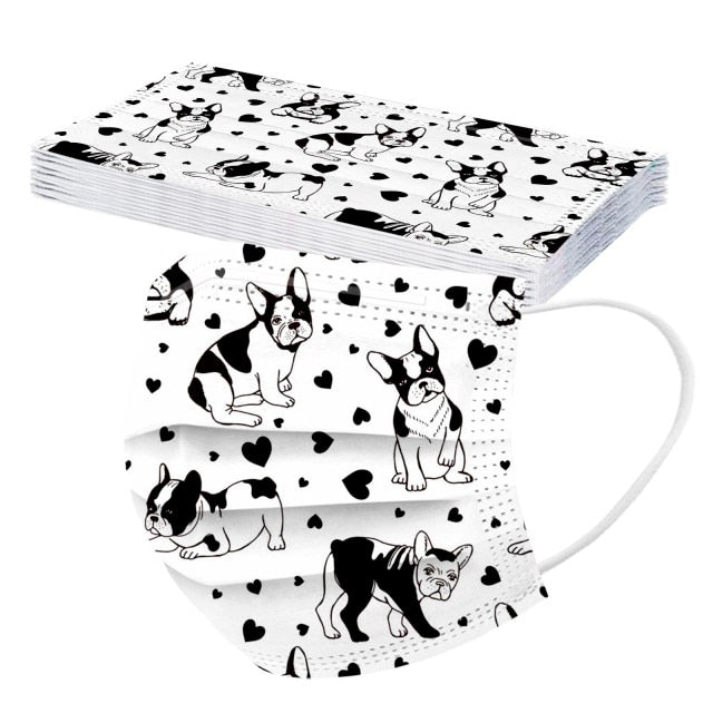 PETZZ Wegwerp Mondmasker met Hondenprint - Mondkapje kopen - WOEF