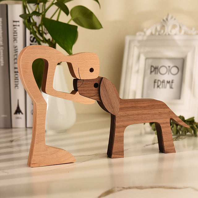 PETZZ Houten Ornamenten - Prachtige Beeldjes - Nieuw - Hondenhoek.com