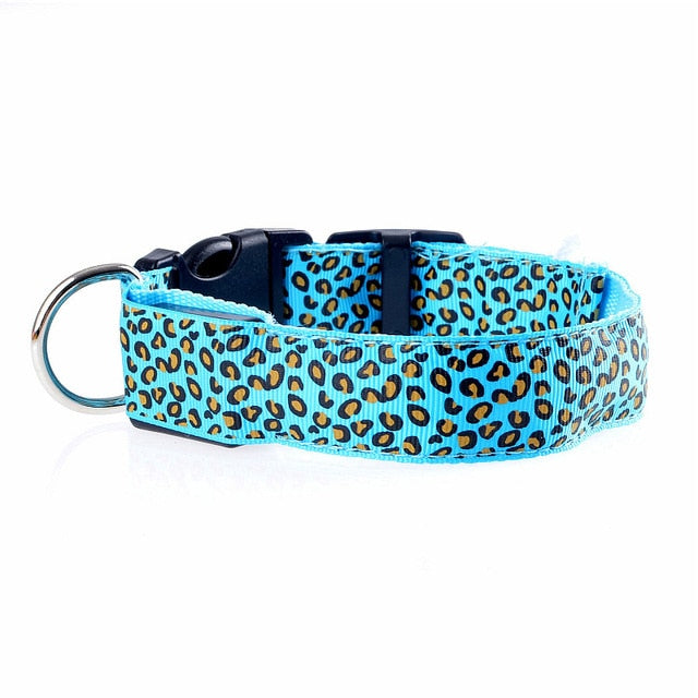 PETZZ Glow In The Dark Luipaard Halsband - Veilig op pad - Hondenhoek