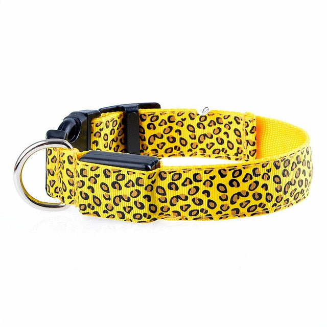 PETZZ Glow In The Dark Luipaard Halsband - Veilig op pad - Hondenhoek