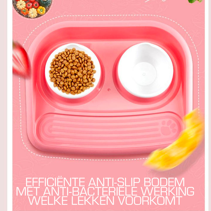 Innovatieve anti-lek honden voederbak eten drinken