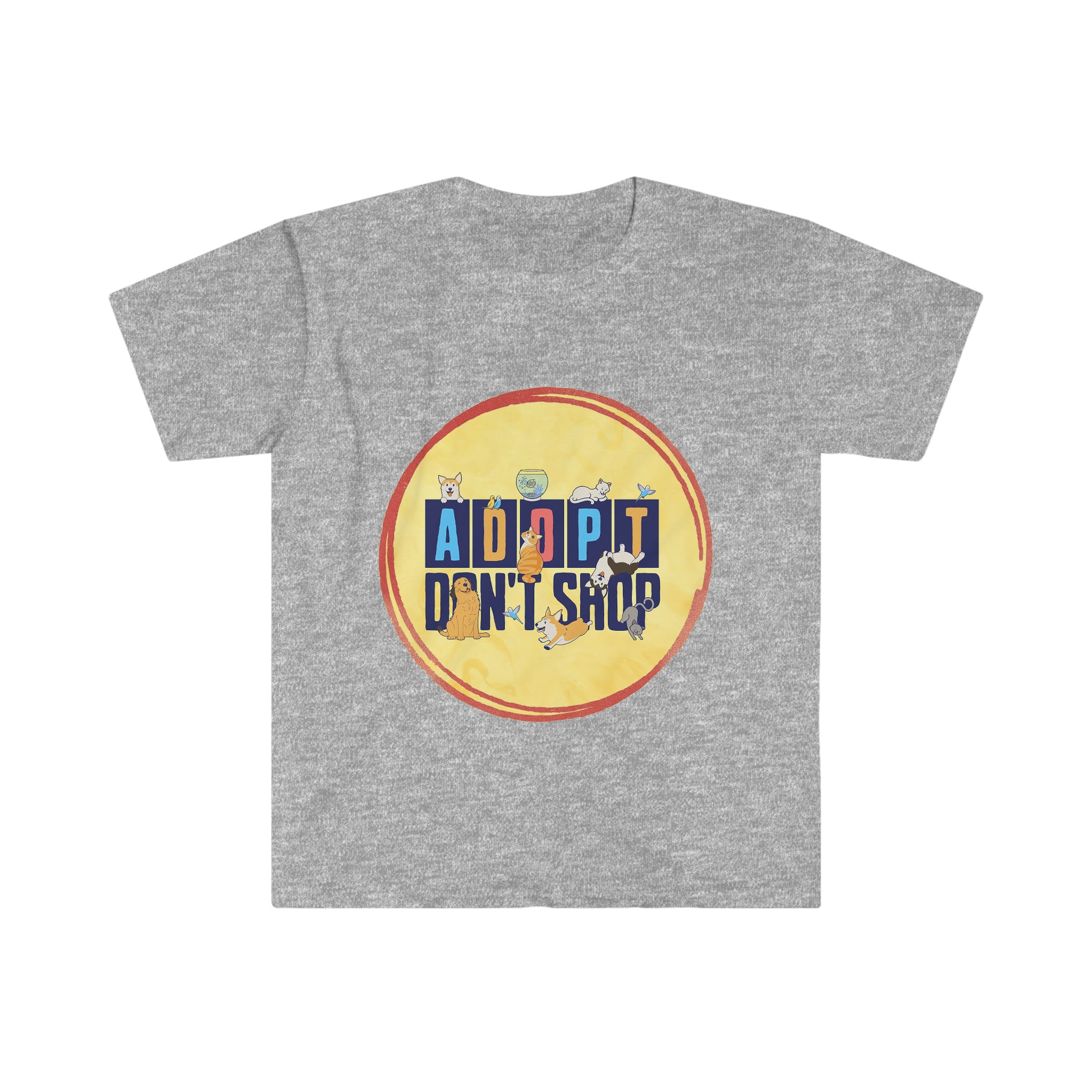 Don't Shop, Adopt Unisex T-Shirt - Unieke kleding voor baasje - WOEF - Hondenhoek.com dé online winkel voor hond en baasje!