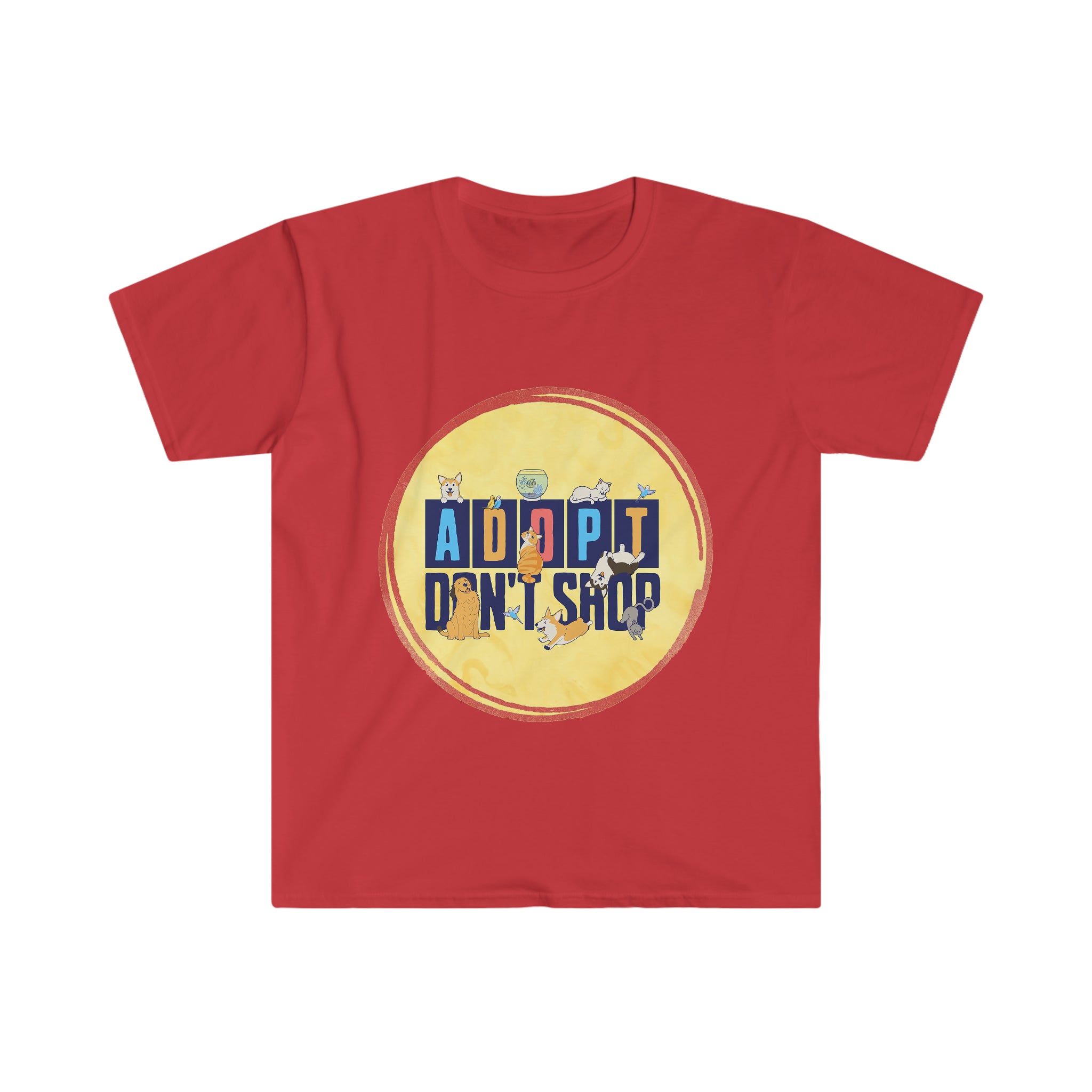 Don't Shop, Adopt Unisex T-Shirt - Unieke kleding voor baasje - WOEF - Hondenhoek.com dé online winkel voor hond en baasje!