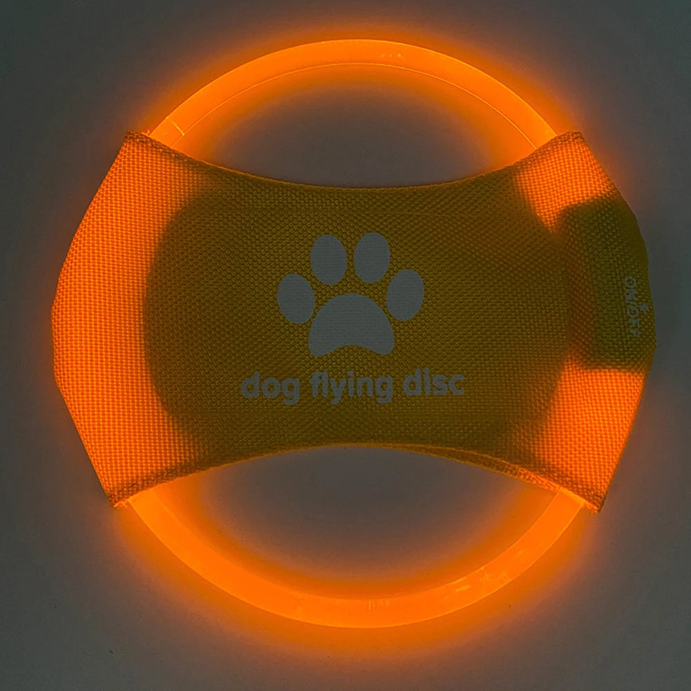 Nachtelijk Plezier: LumiPaws Lichtgevende Frisbee - USB-Oplaadbaar