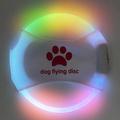 Nachtelijk Plezier: LumiPaws Lichtgevende Frisbee - USB-Oplaadbaar