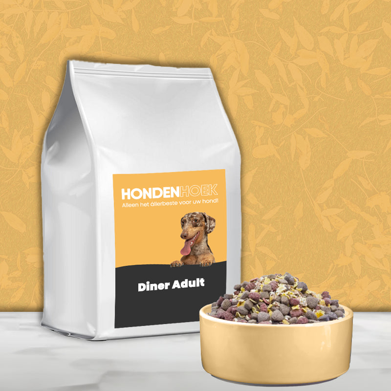 Adult Diner - Complete Voeding voor Volwassen Honden - WOEF Boetiek Hondenhoek online Hondenvoer