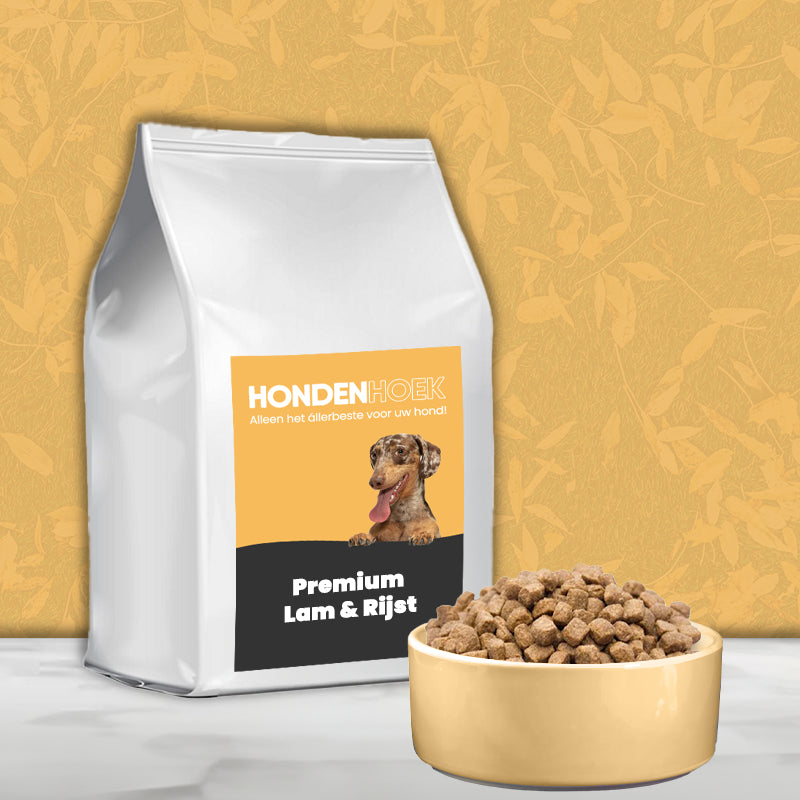 Premium Lamb & Rice - Heerlijke Hondenbrokken - WOEF Boetiek Hondenhoek online Hondenvoer