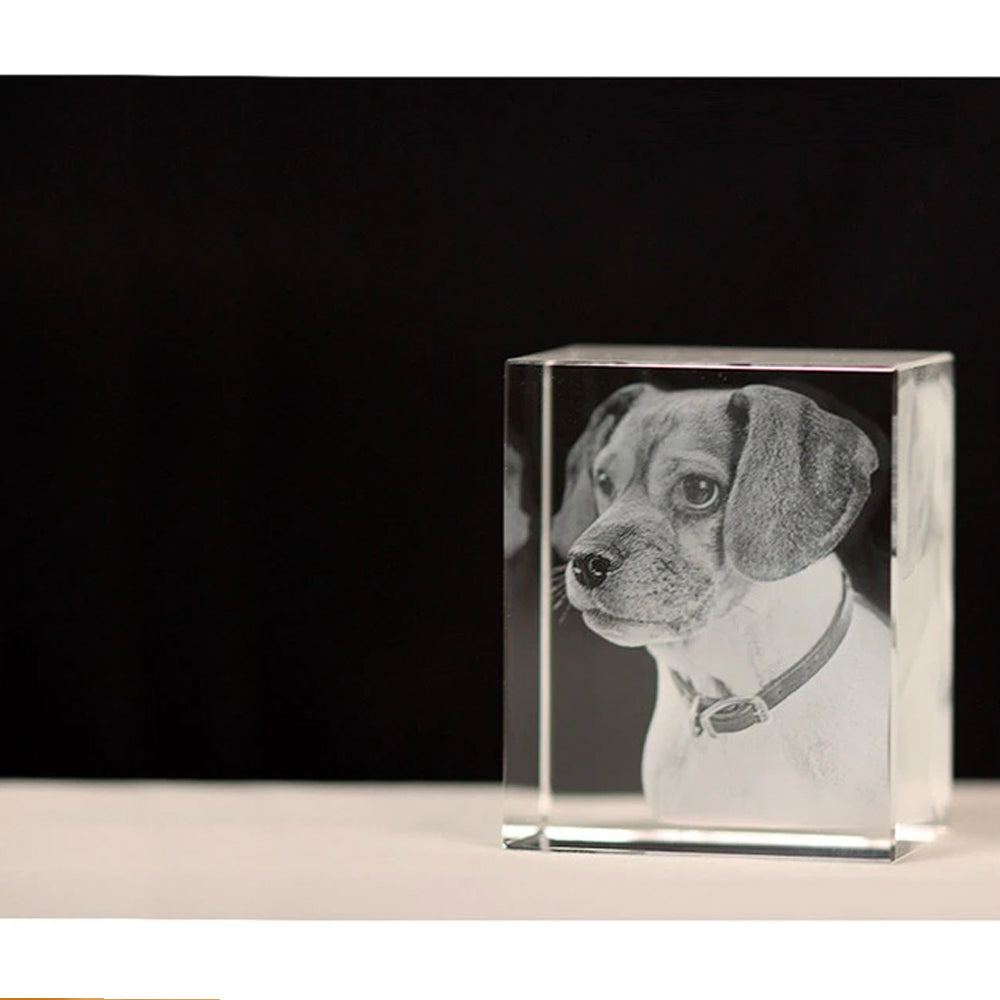 Gepersonaliseerde Kristallen Laserprint - 3D Print - Herinner uw Hond