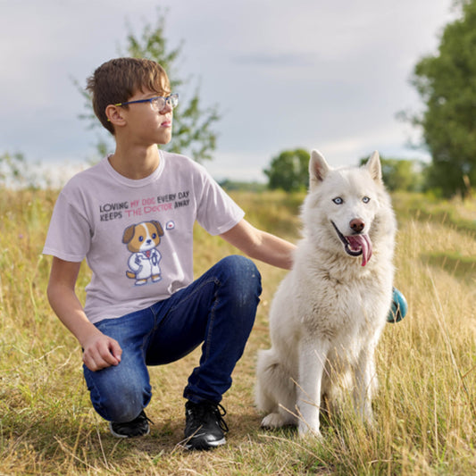 Schattige Print met Hond voor Kinderen - T-Shirts - Hondenhoek.com