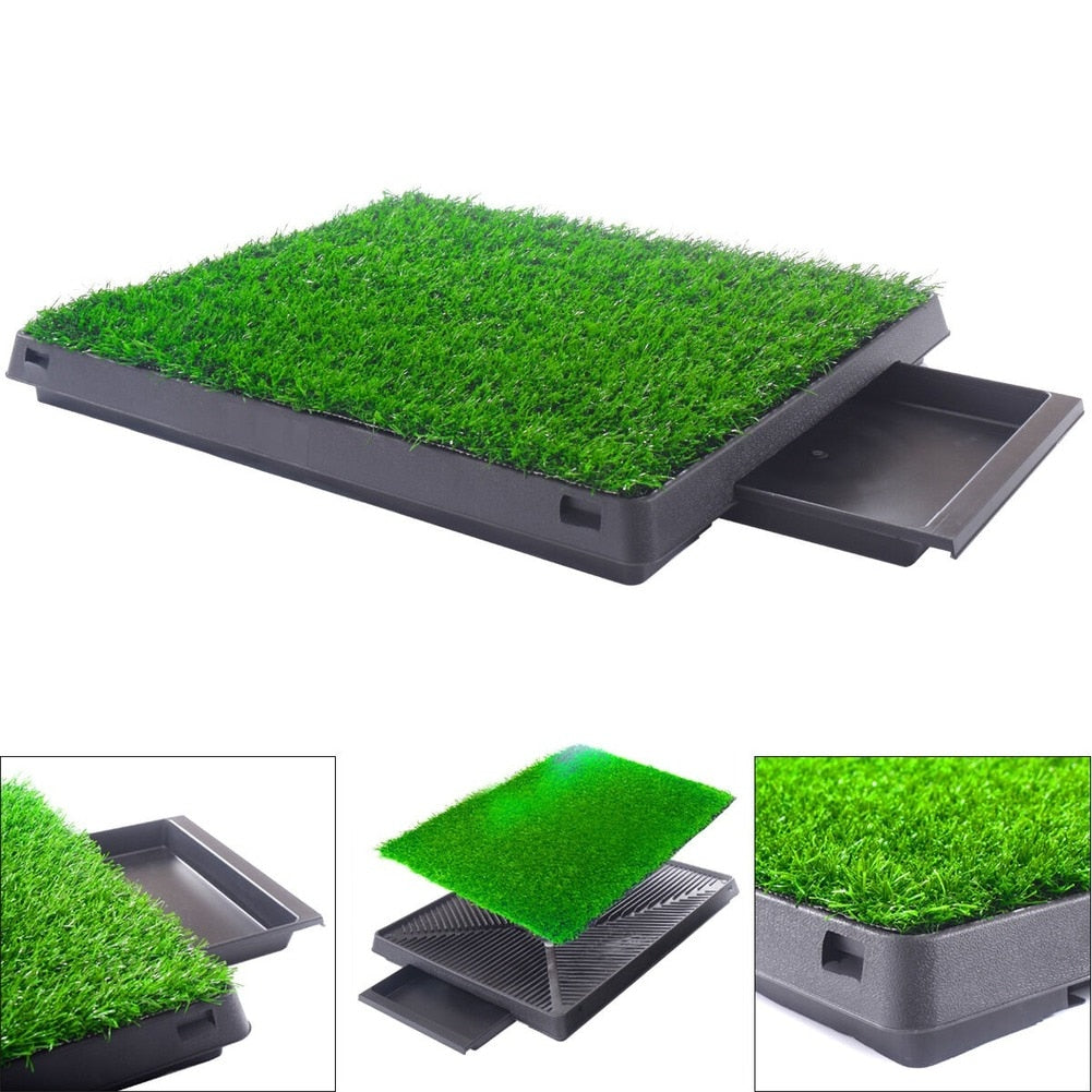 Tapis Pipi Chien Réutilisable - Gazon Artificiel - Lavable - Taille S/M/L - Intérieur/extérieur