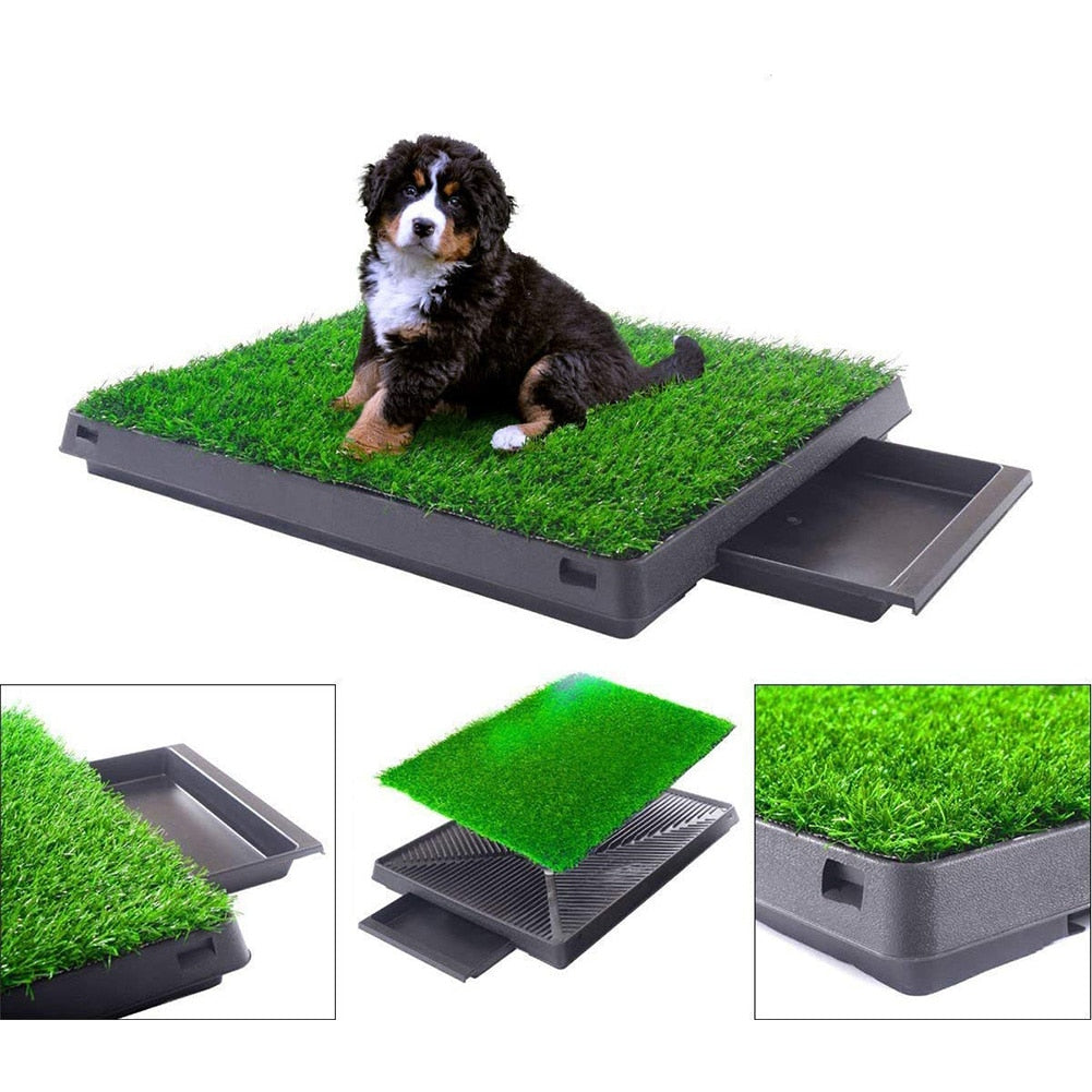 Hondentoilet, Plastic Hondenpotje voor Binnen voor Training (Zwart Hondentoilet, Plastic Hondenpotje voor Binnen voor Training (Zwart