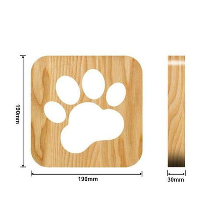 Houten Honden Thema Lamp - Prachtige Lamp voor in Huis - WOEF Boetiek