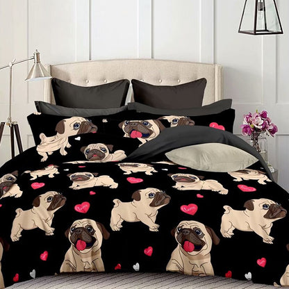 PETZZ Mopshond Liefde Dekbed - Bedlinnen online kopen op Hondenhoek