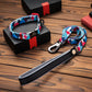 PETZZ Kleurrijke Gepersonaliseerde Halsband - GRATIS Riem voor Honden