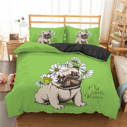 PETZZ Cartoon Hondjes Dekbedovertrek - Bedlinnen op Hondenhoek.com