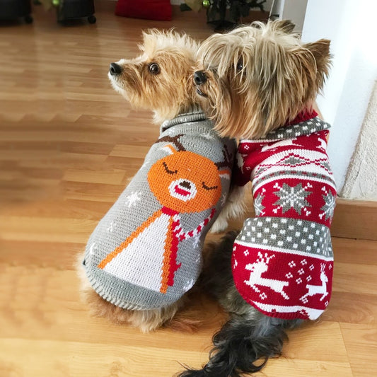 PETZZ Gebreide Kersttrui - Kleding voor Honden met Kerst - Hondenhoek