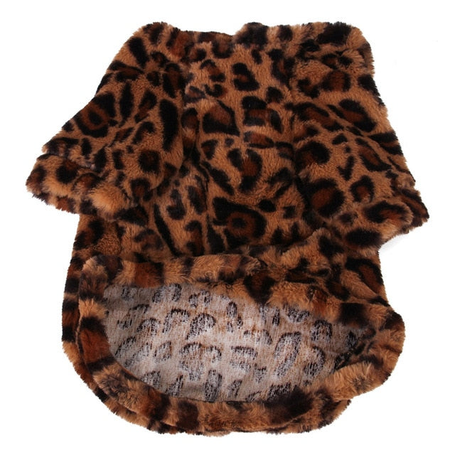 PETZZ Luipaard Fleece Warme Trui - Warme Hond in Winter - Hondenhoek Jas