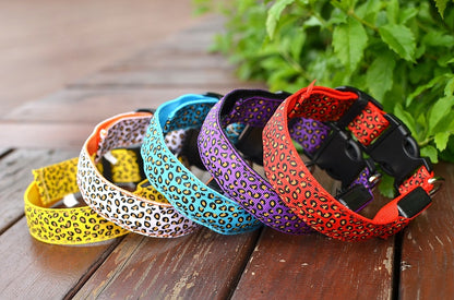 PETZZ Glow In The Dark Luipaard Halsband - Veilig op pad - Hondenhoek