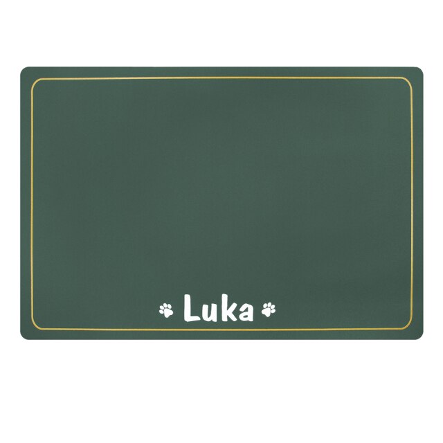 Luxe Gepersonaliseerde Voederbakmat - Mat met naam hond - Hondenhoek
