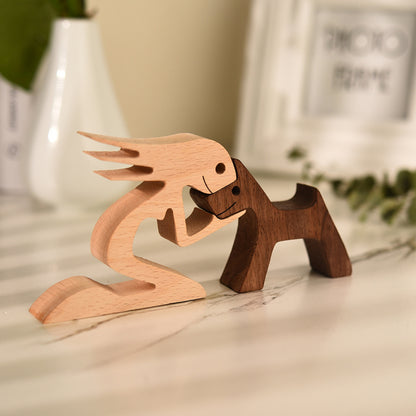 PETZZ Houten Ornamenten - Prachtige Beeldjes - Nieuw - Hondenhoek.com