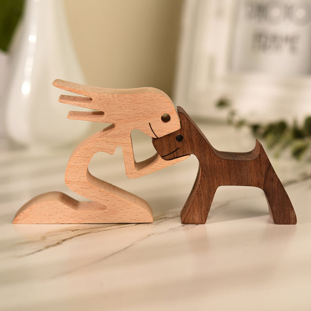 PETZZ Houten Ornamenten - Prachtige Beeldjes - Nieuw - Hondenhoek.com