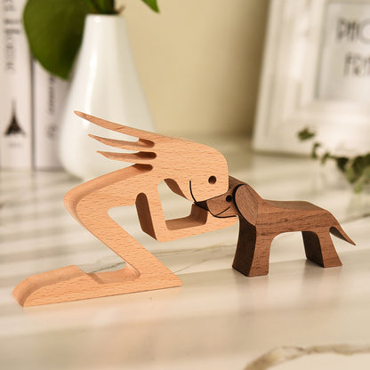PETZZ Houten Ornamenten - Prachtige Beeldjes - Nieuw - Hondenhoek.com
