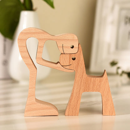 PETZZ Houten Ornamenten - Prachtige Beeldjes - Nieuw - Hondenhoek.com
