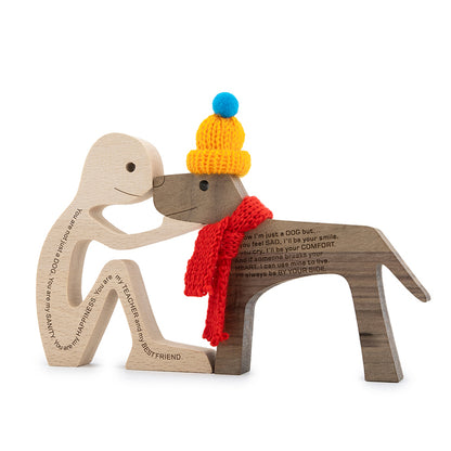 PETZZ Houten Ornamenten - Prachtige Beeldjes - Nieuw - Hondenhoek.com