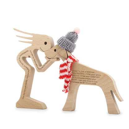 PETZZ Houten Ornamenten - Prachtige Beeldjes - Nieuw - Hondenhoek.com