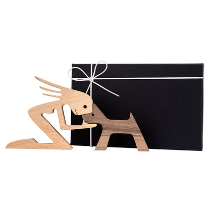 PETZZ Houten Ornamenten - Prachtige Beeldjes - Nieuw - Hondenhoek.com