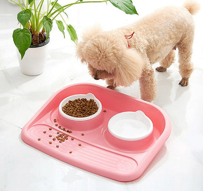 Innovatieve anti-lek honden voederbak eten drinken