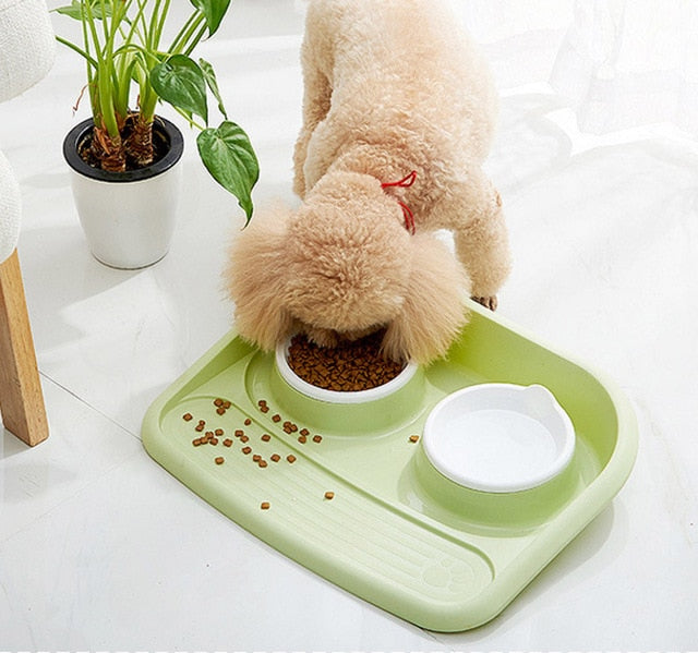 Innovatieve anti-lek honden voederbak eten drinken