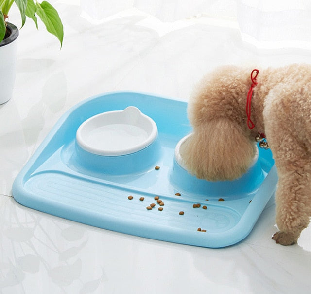 Innovatieve anti-lek honden voederbak eten drinken